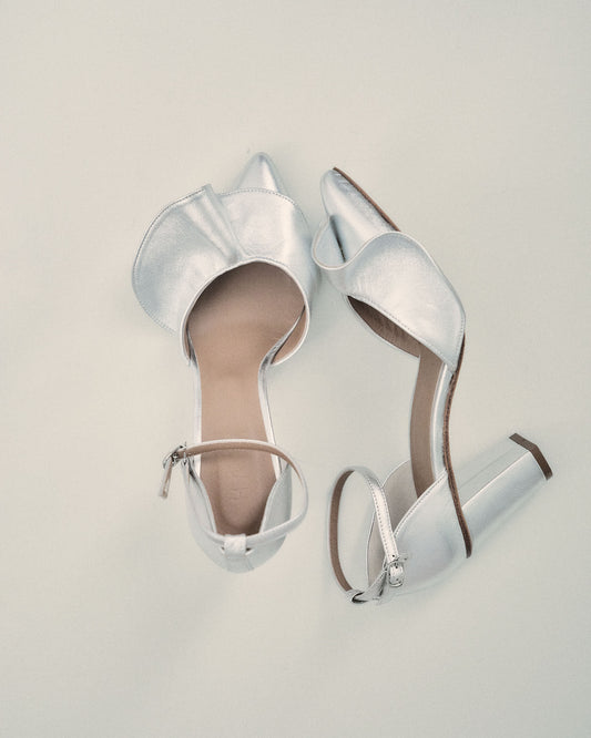 Ruffle Pointed-Toe Pumps
