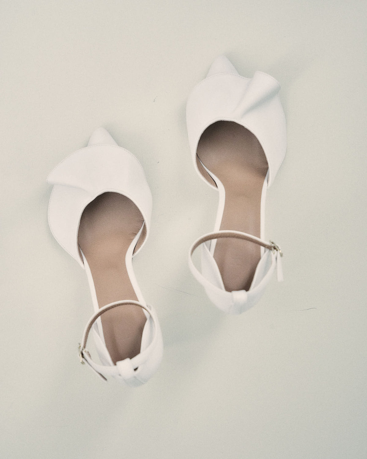 Ruffle Pointed-Toe Pumps
