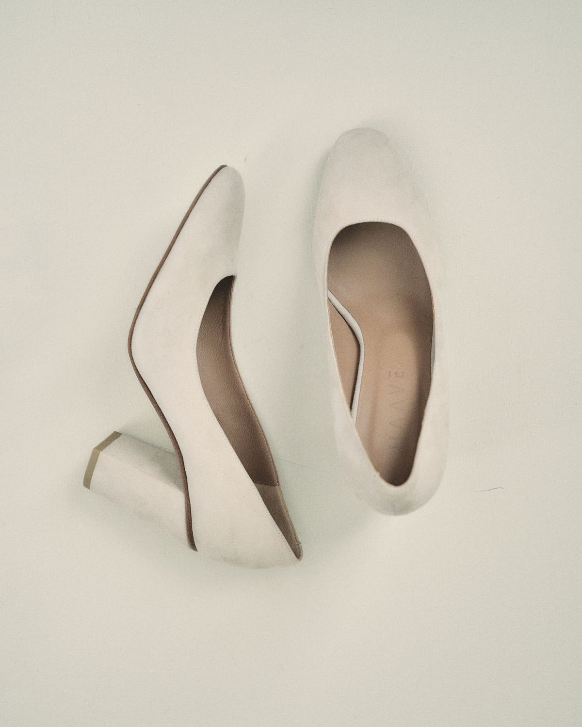 Suede Round-Toe Pumps