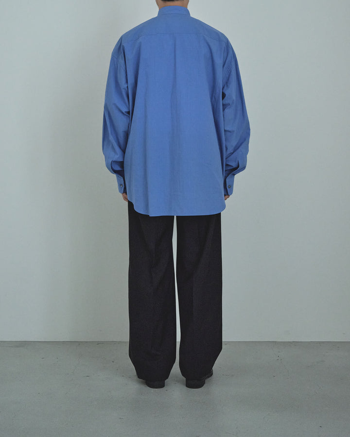 80/1 Cotton Typewriter Band-Collar Shirt