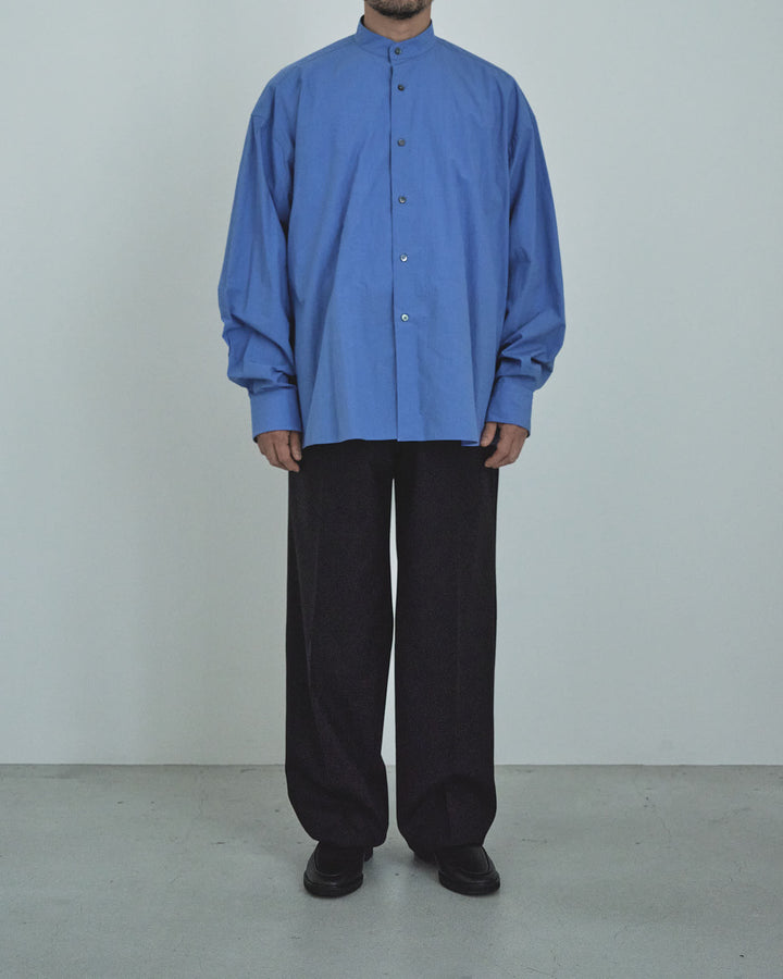 80/1 Cotton Typewriter Band-Collar Shirt