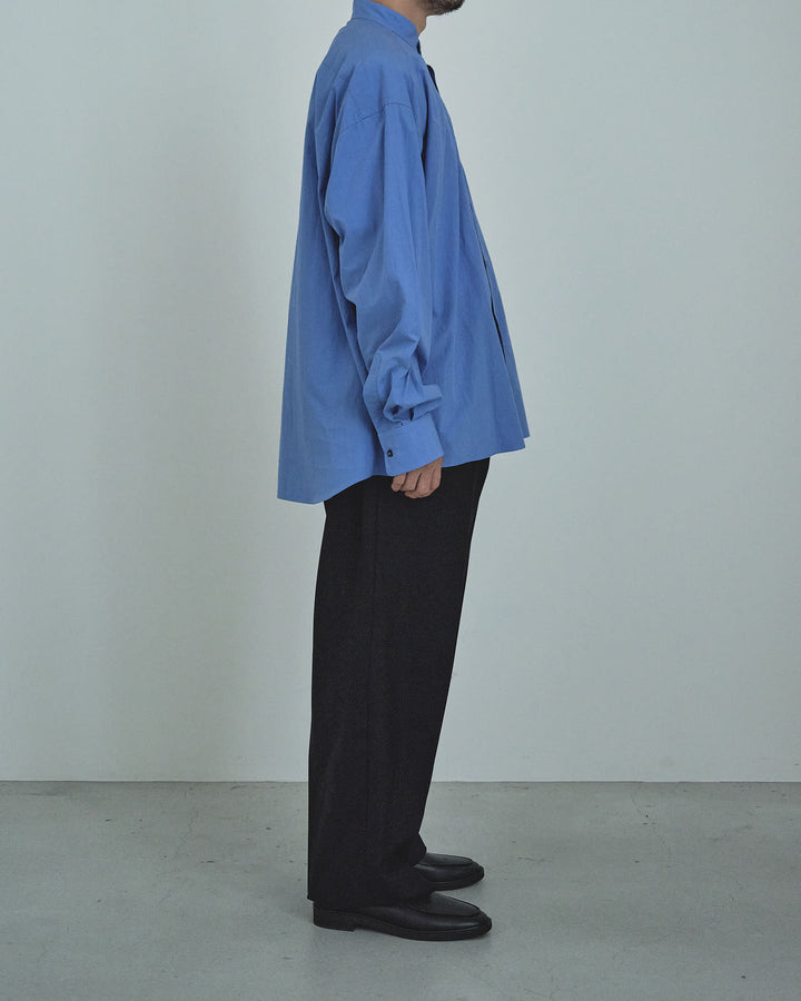 80/1 Cotton Typewriter Band-Collar Shirt